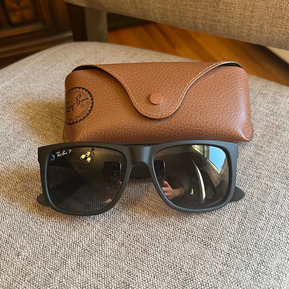 RayBan Justin Polarized RB4165 Sunglasses - Black Matte - Size 54